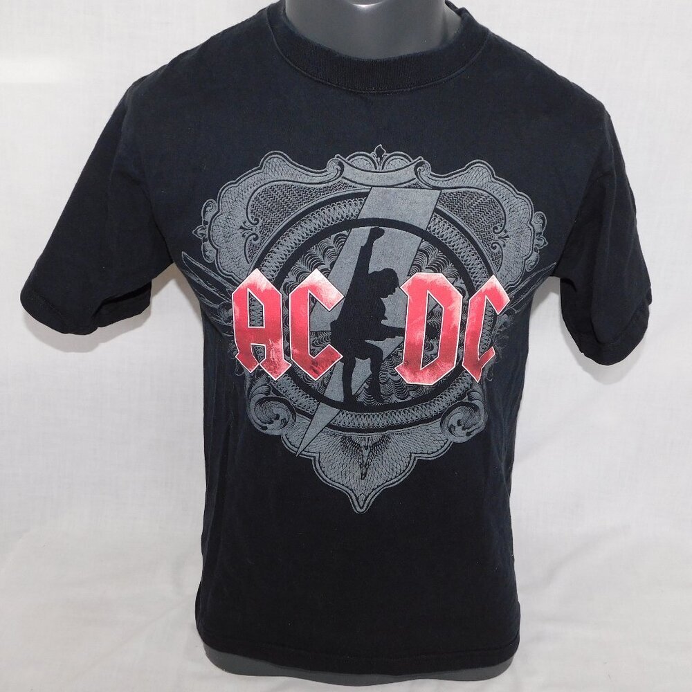 2008 - 2009 Ac/Dc Band Black Ice Tour Concert Shirt Mens M Black 2 Sided Graphic